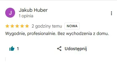 Opinia klienta CycloPick w Google